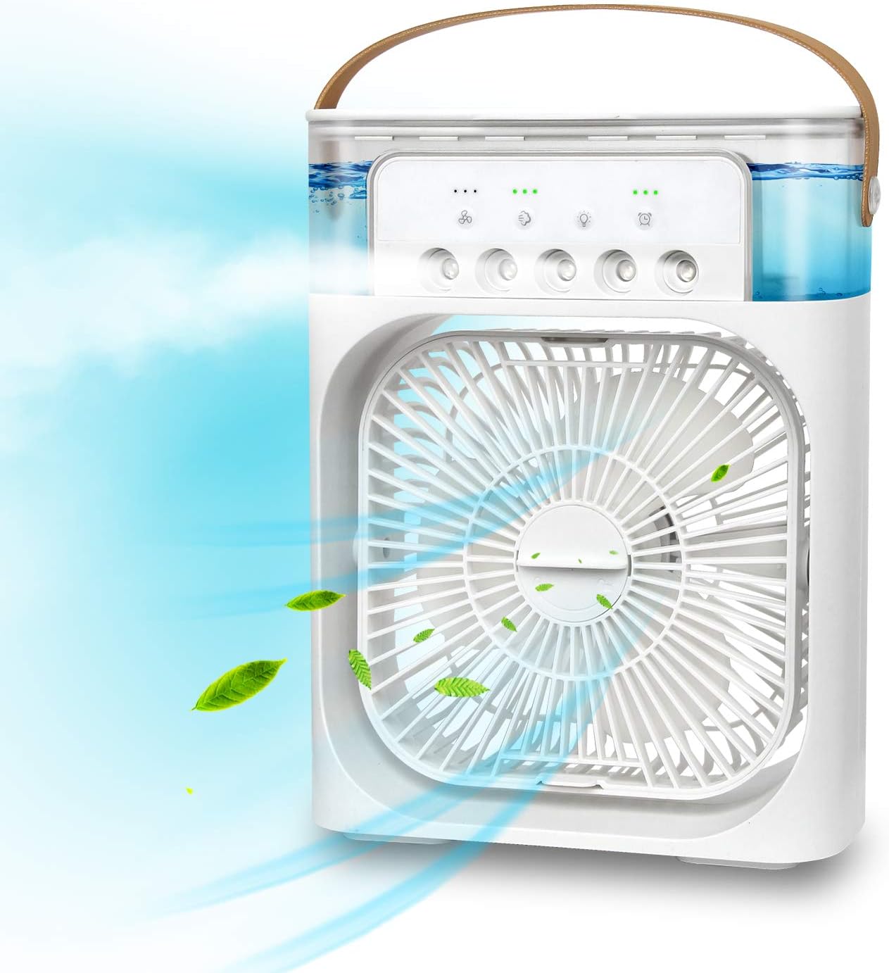 Portable Fan Air Cooler with USB - 3-in-1 Cooling, Lighting & Easy Operation