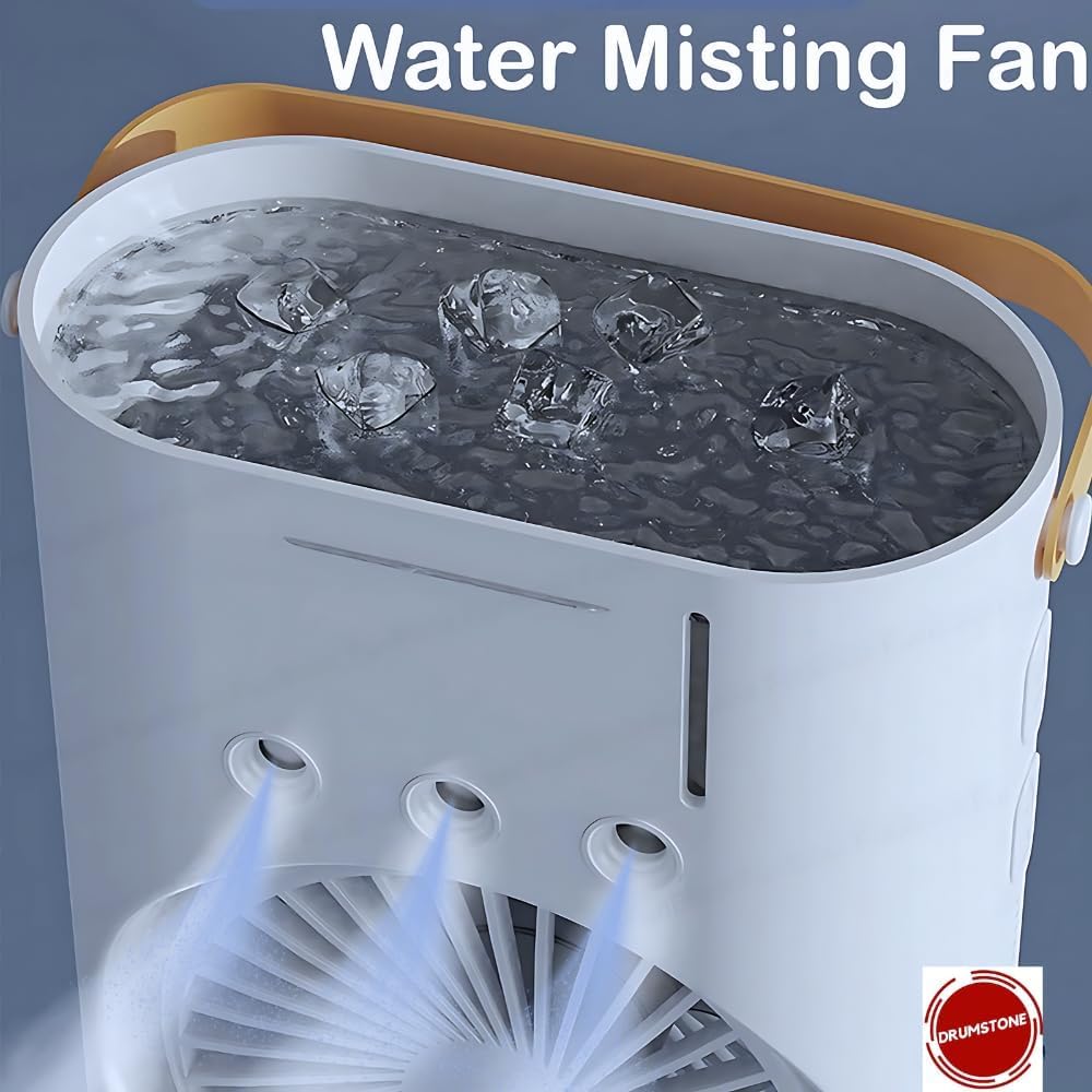 Weltherm 2-in-1 Mist Fan & Cooler | Cordless, Quiet, Remote Control, 270° Foldable