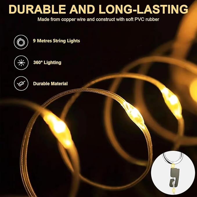 Juflix Portable USB Rechargeable Waterproof Camping String Lights
