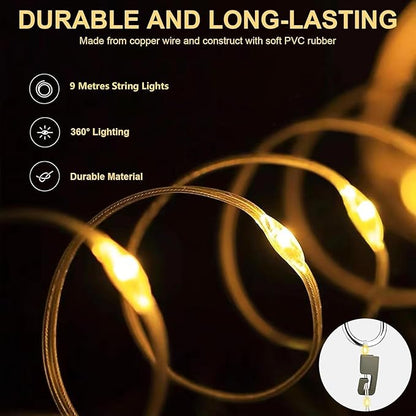 Juflix Portable USB Rechargeable Waterproof Camping String Lights