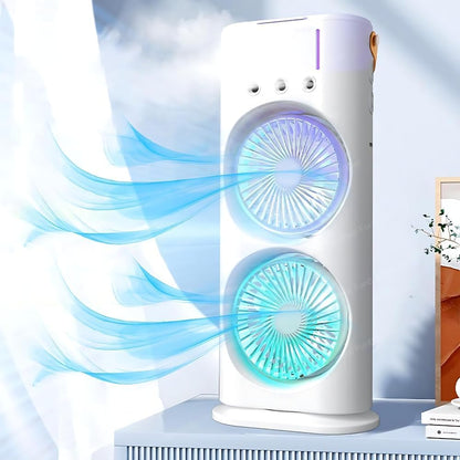 Weltherm 2-in-1 Mist Fan & Cooler | Cordless, Quiet, Remote Control, 270° Foldable