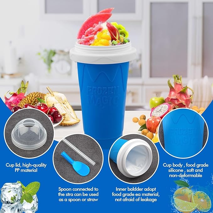 iNTAG Frozen Magic Slushy Maker Squeeze Cup