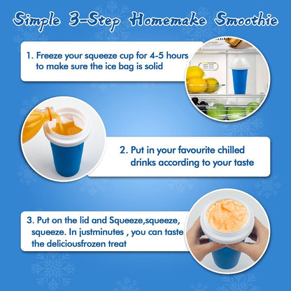 iNTAG Frozen Magic Slushy Maker Squeeze Cup