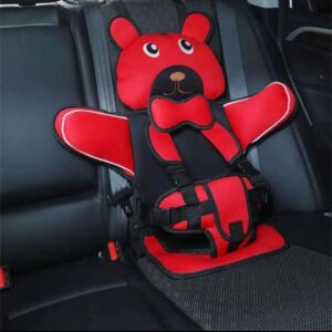 Baby Car Seat – Teddy Bear Design with Safety Belt and Comfortable Head & Back Support