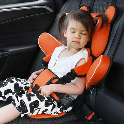 Baby Car Seat – Teddy Bear Design with Safety Belt and Comfortable Head & Back Support