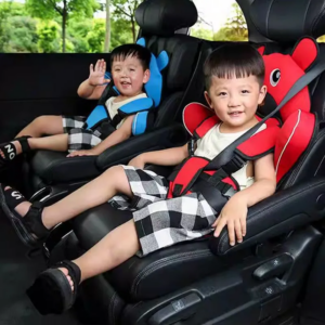 Baby Car Seat – Teddy Bear Design with Safety Belt and Comfortable Head & Back Support